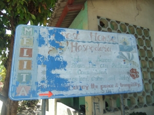 The Melita Guesthouse sign.