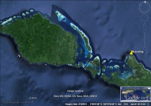 Kavieng is at the western tip of New Ireland island.